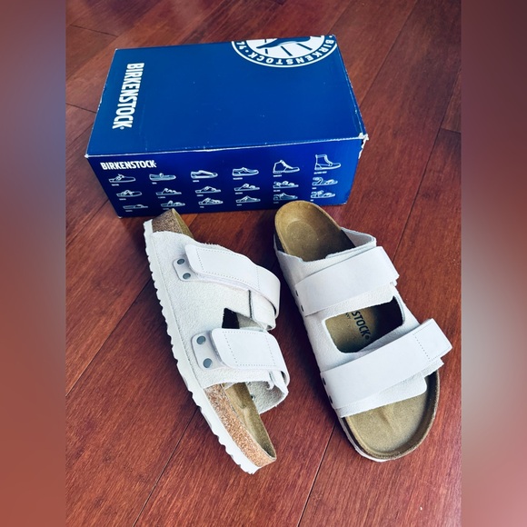 Birkenstock Men Uji Slide Sandals in Antique White various - Picture 2 of 12